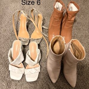 Express Tan and White Heels Collection
